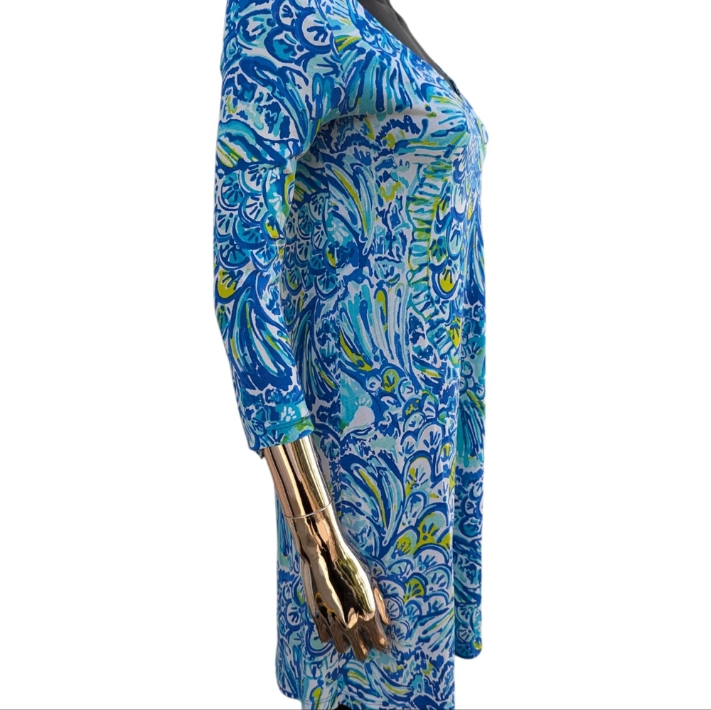 ⭐ Lilly Pulitzer Wave Women's Erin Dress, Blue Crush After Party - Picture 5 of 9